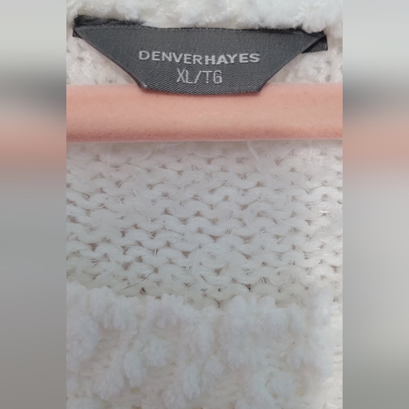 Nwot Denver Hayes white, popcorn knit sweater size XL - Picture 6 of 7
